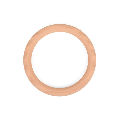 The SMAI Pilates Power Ring Blush Pink 4.5kg is a silicone-covered fitness ring in blush pink, featuring subtle textured lines along its outer edge, displayed against a white background.