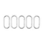 Five identical SMAI Neoprene Cable Machine Attachments from the 5-piece set are arranged in a horizontal row on a white background, perfect for use as gym accessories or cable machine attachments.