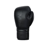 A single black Pro Series Leather Lace-Up Boxing Glove by SMAI is shown upright against a plain white background, with the "SMAI" brand embossed on the wrist strap and back.