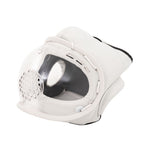 The SMAI Head Guard - PU Prospec, a white astronaut-style helmet with a large clear visor, ventilation holes, and padded sides resembling Koshiki Karate headgear, is displayed on a plain white background.