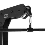 Free Standing Cable Tower Lat Pull / Low Row Close up of Top Pull for lat pull