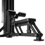 Free Standing Cable Tower Lat Pull / Low Row Close up of set in Lat Pull position