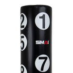 This freestanding punching bag, part of the Punch Master Series, displays white circular targets numbered 1, 2, 5, 7, and 8 vertically. The "SMAI" brand is showcased prominently in the center. It provides a versatile workout experience suitable for all skill levels.