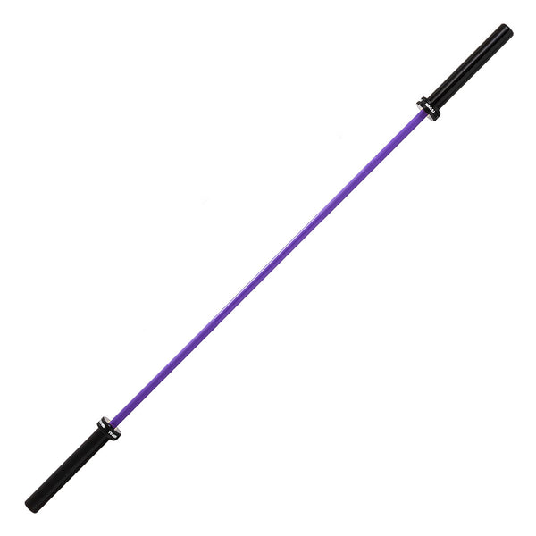 The SMAI Barbell - Purple Ceramic Coat - 15kg features black end grips, a rust-resistant purple ceramic-coated shaft, and is pictured isolated on a white background.