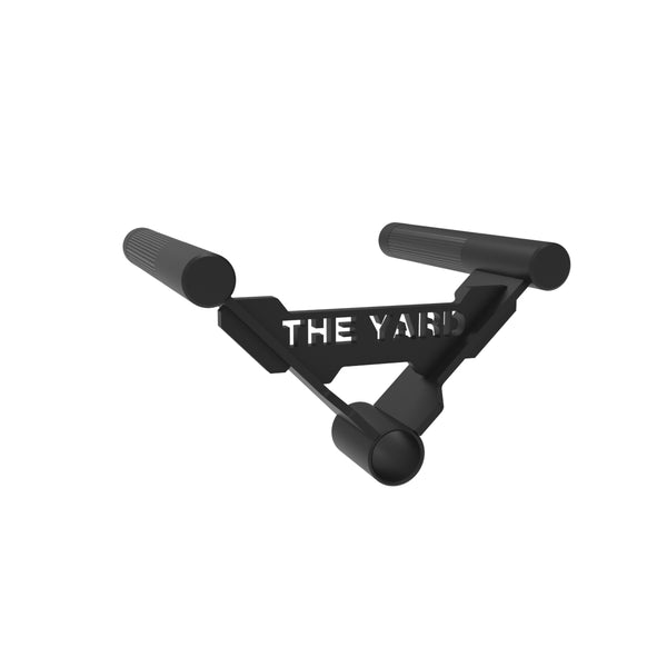 The SMAI The Yard - Core Trainer / Landmine Parallel Row Handle features black metal construction, dual horizontal handles, and "THE YARD" cut out in the center plate.