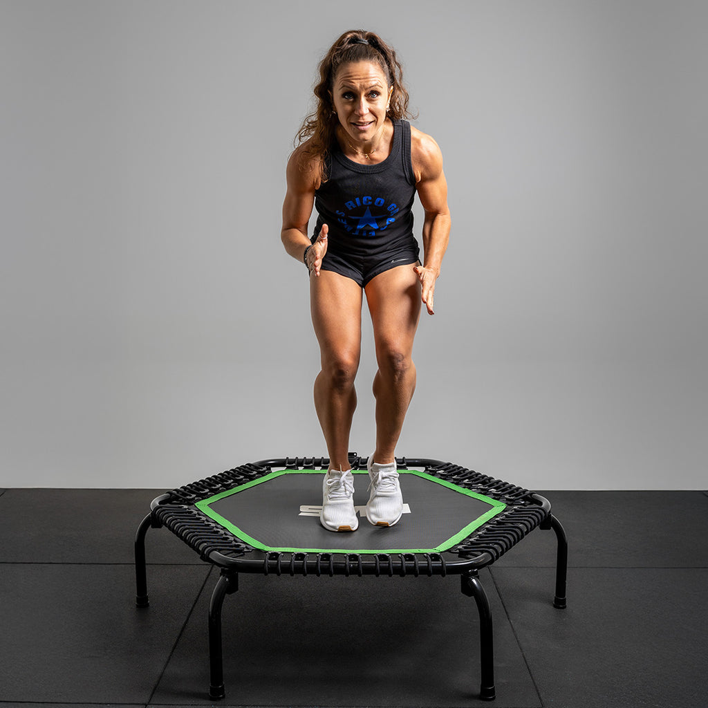 ANCHEER 50" Rebounder Trampoline For Adults With Bar, 550 LBS Mini Tra &ndash