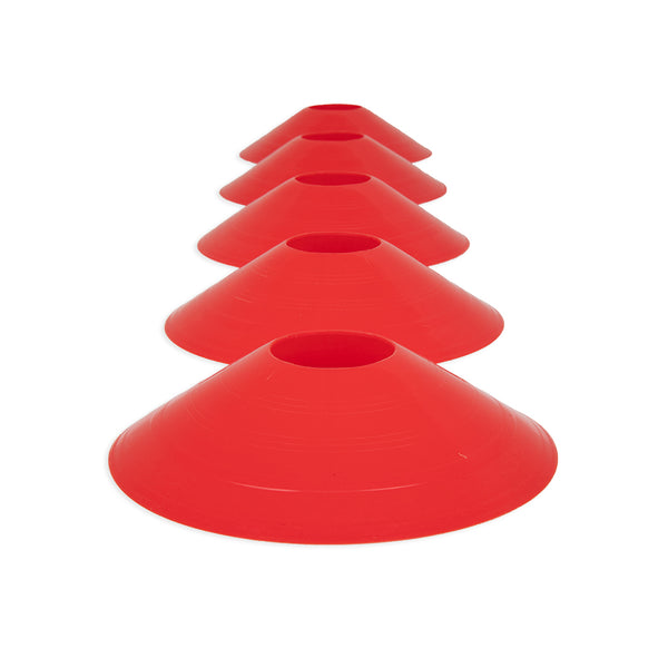 red agility sports cone marker cone single 5 in a line