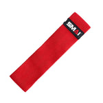 A red resistance band, labeled with "SMAI" in white and red font on a black background, is excellent for glutes toning. This rectangular band appears to be made from durable fabric and is part of the Light Recovery & Stretch Pack.