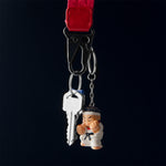 3D Mini Cartoon Man Key Ring 2 Black Background