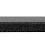 Rubber Gym Flooring Tile - 15mm - Black close view of texture