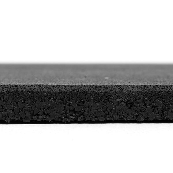 Rubber Gym Flooring Tile - 15mm - Black close view of texture