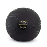 The Yard - Slam Ball 50kg by SMAI is a black, sand-filled rubber ball with textured grooves. The center label features "THE YARD 50KG/110LB EST 2020" in yellow text.
