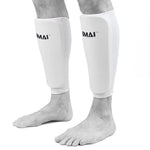 Shin Guard - Elastic Wearing White