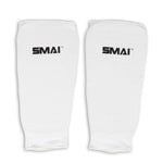 Shin Guard - Elastic Front View White