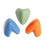 The SMAI Pocket Trigger Point Therapy Set of 3 includes textured, L-shaped holds in blue, green, and orange—perfect for muscle release and trigger point therapy after climbing.