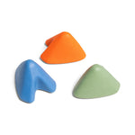 The SMAI Pocket Trigger Point Therapy - Set of 3 features blue, orange, and green pyramid-shaped tools arranged in a triangle—perfect for pain relief massage and trigger point therapy.