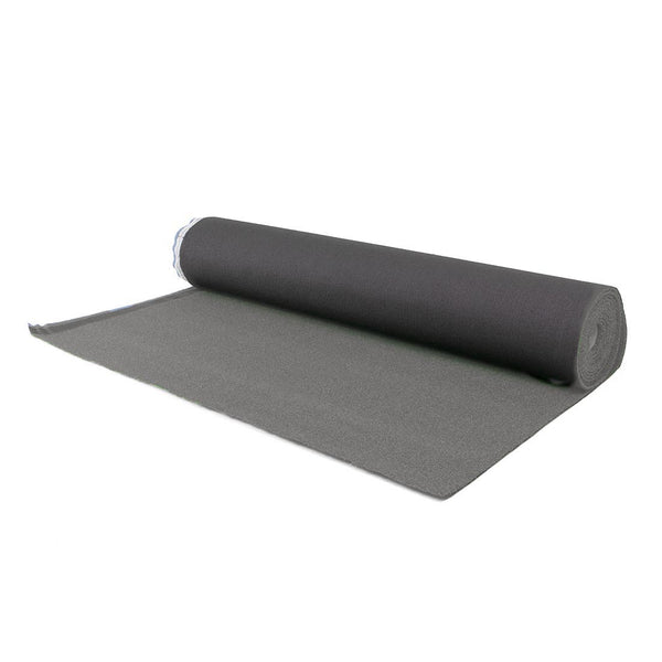 The SMAI Grey Sled Turf Track (2m x 20m), perfect for gym flooring and commercial use, is pictured partially unrolled on a white background.