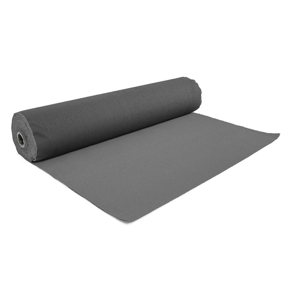 The SMAI Dark Grey Turf Sled Track (2m x 12m) is shown partially unrolled on a white background, emphasizing the smooth texture and premium quality of this commercial gym flooring.