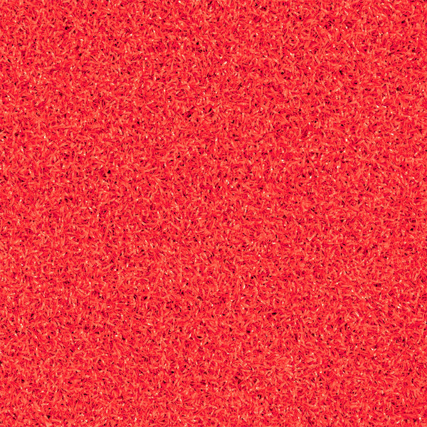 Close-up view of the SMAI Red Gym Turf Sled Track (2m x 12m), featuring a dense, textured surface with tightly tangled red strands ideal for fitness training.