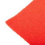 A close-up of the SMAI Red Gym Turf Sled Track (2m x 12m), featuring a bright red, textured, fibrous surface, displayed diagonally on a white background.