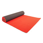 The SMAI Red Gym Turf Sled Track (2m x 12m) features a partially unrolled red surface with a black underside, shown on a white background—perfect as commercial gym flooring or turf for modern fitness spaces.