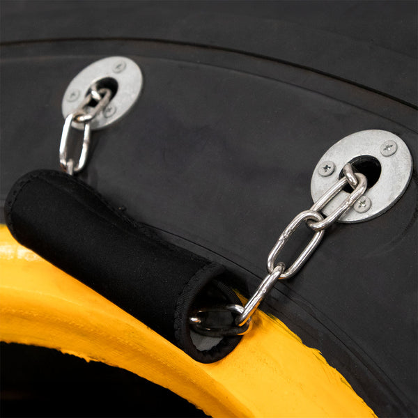 120kg Strongman tyre close up of handle