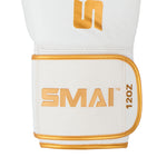 ProGuard White Boxing Glove Close up detail of 4 inch velcro cuff