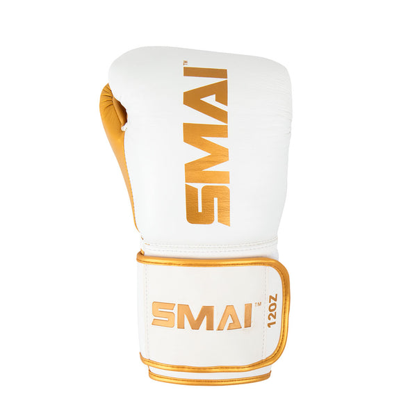 ProGuard White/Gold Boxing Glove Right Glove standing up right