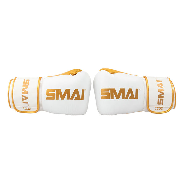 ProGuard White/Gold Boxing Glove Side by side touching