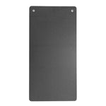 The SMAI Workout Mat is a rectangular, black, textured mat with rounded corners and two metal-reinforced holes at the top, ideal for ground-based exercises.