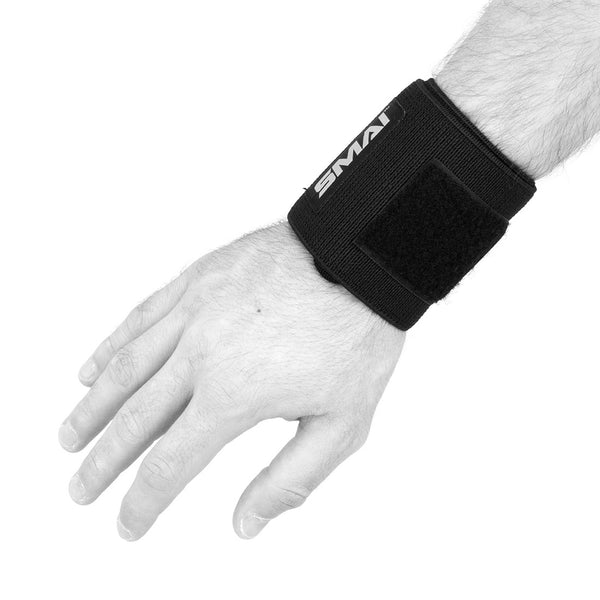 SMAI Wrist Wraps - Weightlifting wrapped around wrist supporting lifting