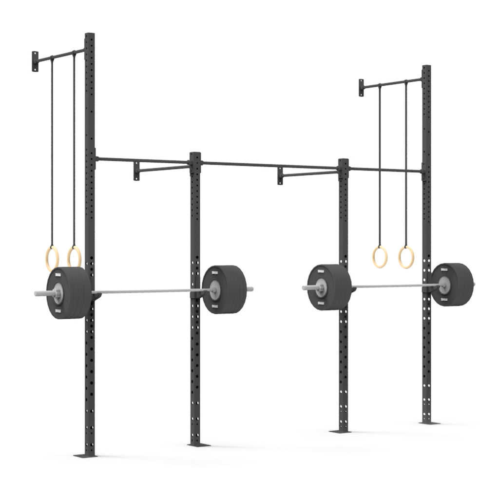 Squatted Rigs Wall Mounted Rig - 2 Squat Cell with Bridge | Racks & Rigs | SMAI