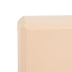 Close-up of the SMAI Yoga Block - Camel, a beige rectangular foam block with beveled edges and a smooth matte finish, shown against a white background.