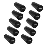 Ten SMAI Foam Roller - Half Length Firm units from the Bulk 10 Pack are arranged diagonally on a white background, each featuring "SMAI" printed in white on the flat end, ideal for muscle recovery and deep tissue massage.