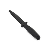 Full angle view of training dagger plastic dual edge style side