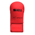 Karate Gloves - WKF Approved Red Back View