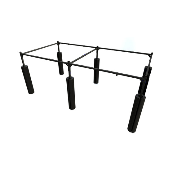 14 Station Boxing Bag Rack Pack Frame top view with pole protectors