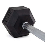 Fixed Barbell  Rubber Hex 20kg Close up