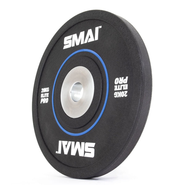 Elite Pro 20kg bumper plates side view