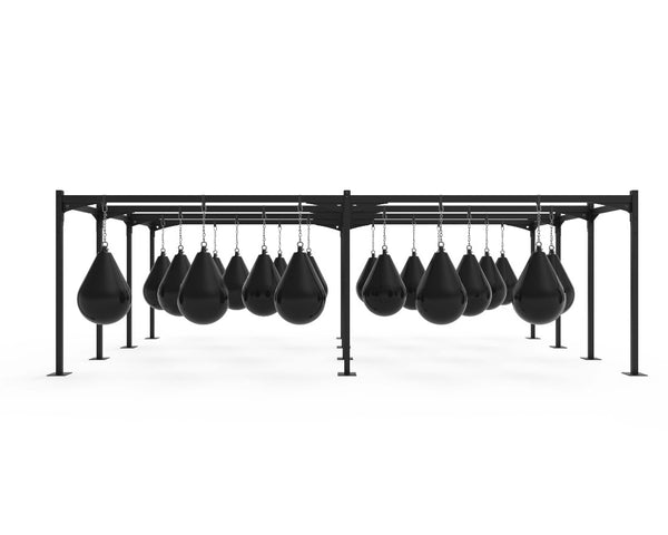 SMAI Commercial Boxing Station Bag Rack 24 Bag Station with water bags