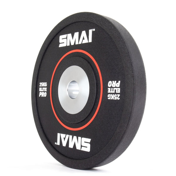 Elite Pro 25kg bumper plates Side View