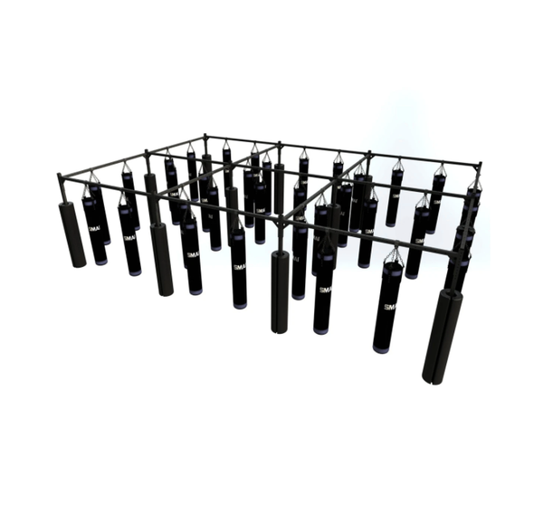 34 Station Boxing Bag Rack Pack Top View