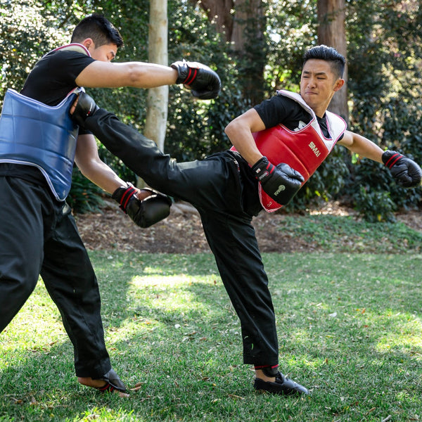 Taekwondo Chest Guard - Reversible Man fighting