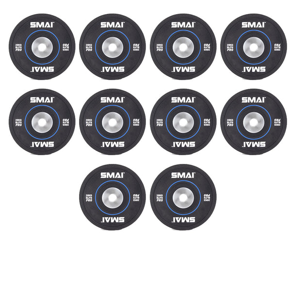 Elite Pro 20kg bumper plates set of 5 pairs