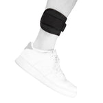 Black SMAI Ankle Strap for Cable Machine (Pair) strapped on leg 2