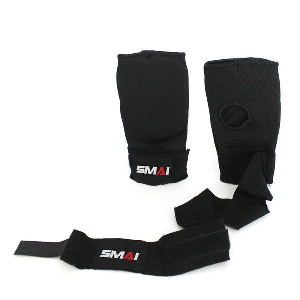 Boxing Quick Hand Wraps black unwrapped
