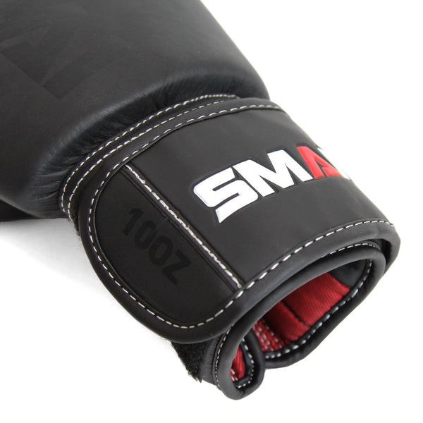 SMAI Black Elite85 Boxing Gloves (pair) Cuff Close up