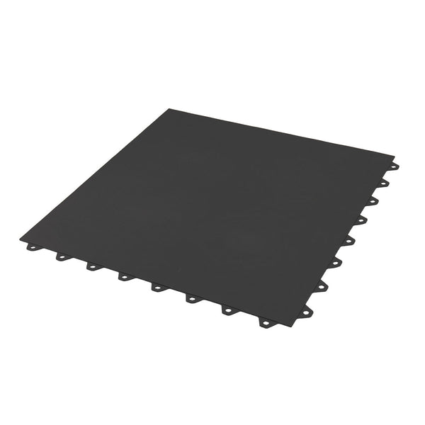 TPE Gym Flooring Tile - 5mm - Black Front VIew