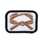 Brown Belt Patch, Badge Mini Martial Arts Belt 10pk, Martial arts badge, martial arts patches, karate patches, karate badges, taekwondo patches, kung fu patches, karate uniform patches