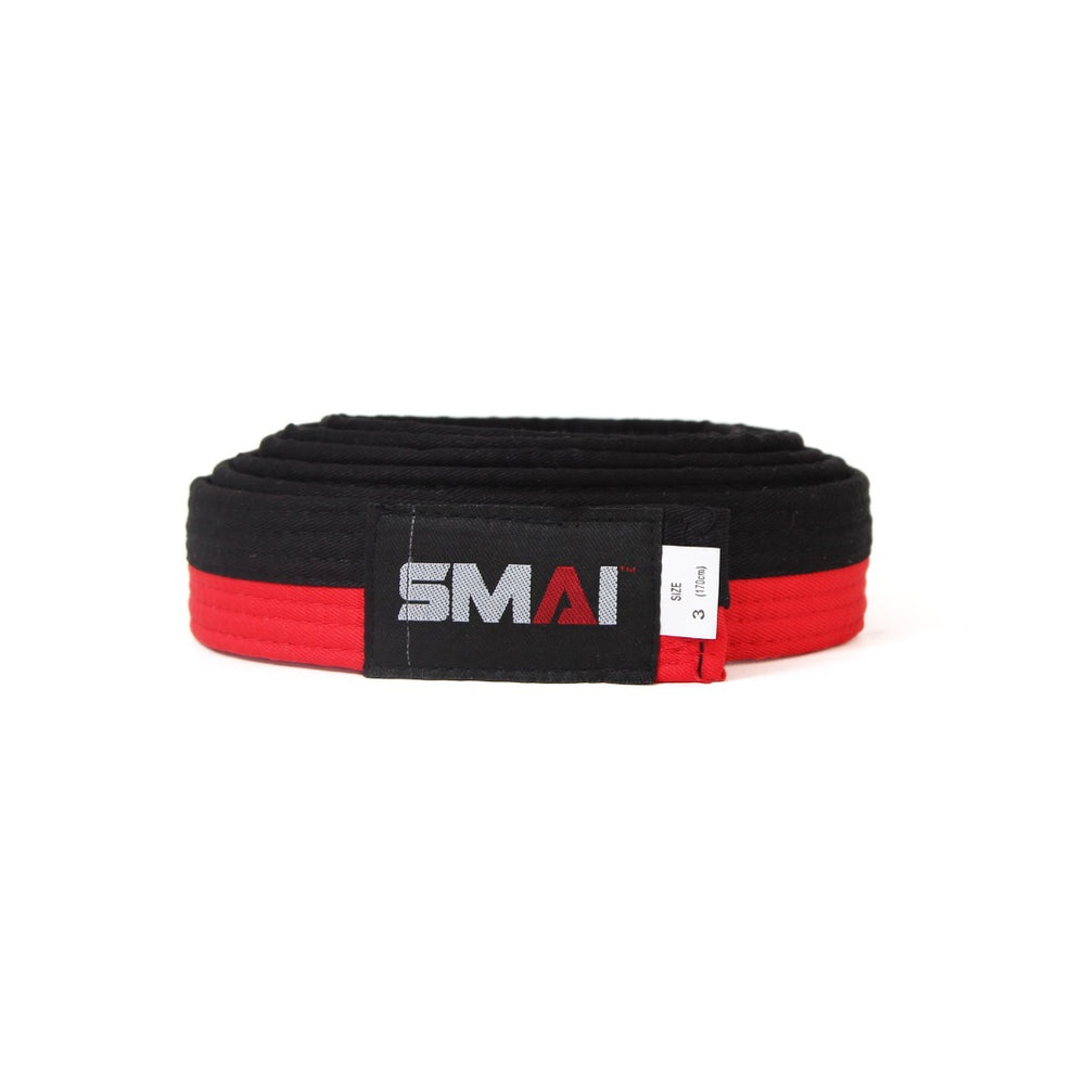 Poome Belt - Black & Red Front View